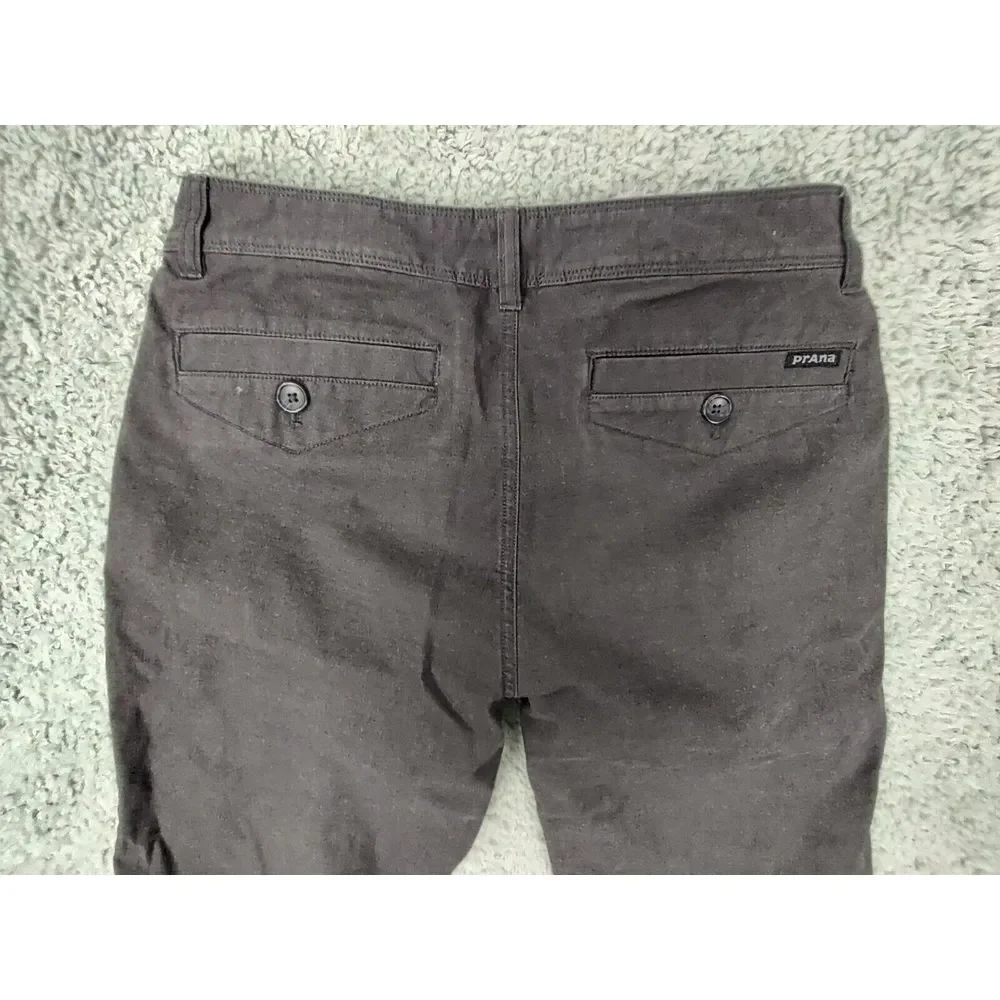 Prana Pants Men's 30x32 Dark Gray Straight Fit Stretch Casual Golf Outdoor‎